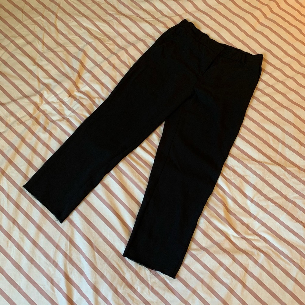 H&M Trend Black Straight-fit Slacks